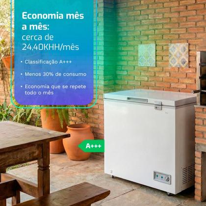 Freezer e Conservador Horizontal 200 Litros Branco